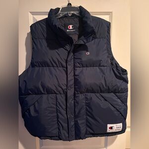 Champion Puffer Vest Mens XL Navy Blue 1919 Logo Streetwear